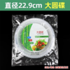 耀康一次性餐盘碟子9寸22cm7.5寸19cm圆碟透明盘子塑料加厚可微波加热喜宴烧烤餐碟圆盘10个/包 商品缩略图1