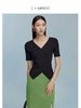西嘉C+IMPRESS/西嘉夏季冰麻双曲短袖t恤女装2023年新款短款修身上衣T2302072 商品缩略图3