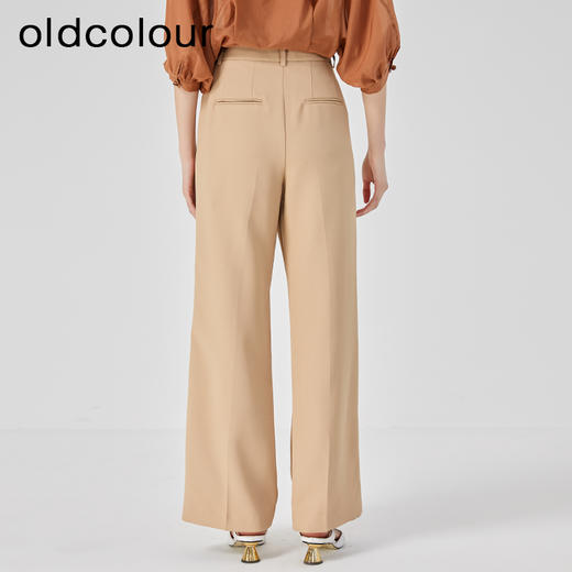 oldcolour2023夏季新款高腰通勤显瘦阔腿OL西装休闲裤女O22073261 商品图4