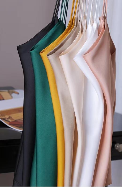 醋酸桑蚕丝缎面系带打底吊气质带背心  华美小V领必备吊带 商品图4