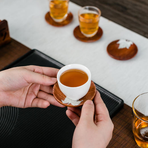 【日用百货】-黑檀木茶杯垫座底花梨木茶垫杯托 商品图2