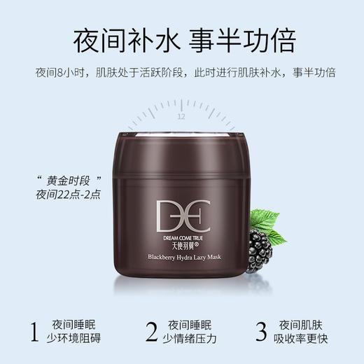天使羽翼 黑莓水润懒人睡眠面膜女免洗补水保湿 商品图3
