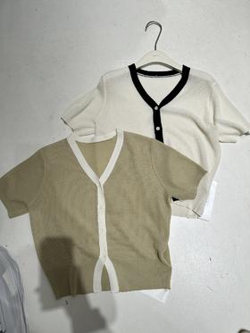 【门店同款】2023年夏季拼色通勤针织开衫 150766466