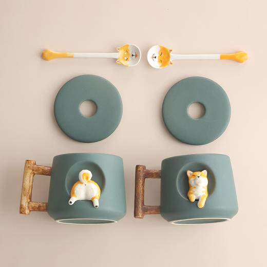 【日用百货】-陶瓷创意个性可爱马克杯带盖勺家用 商品图4