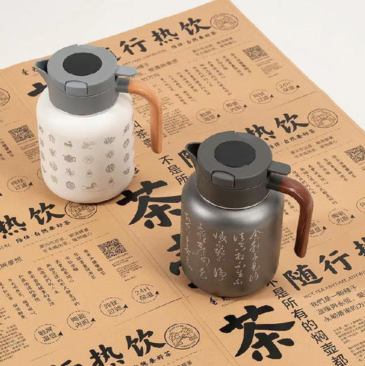 【直送到家】白色拙夫舍焖茶壶（陶瓷胆） 商品图0
