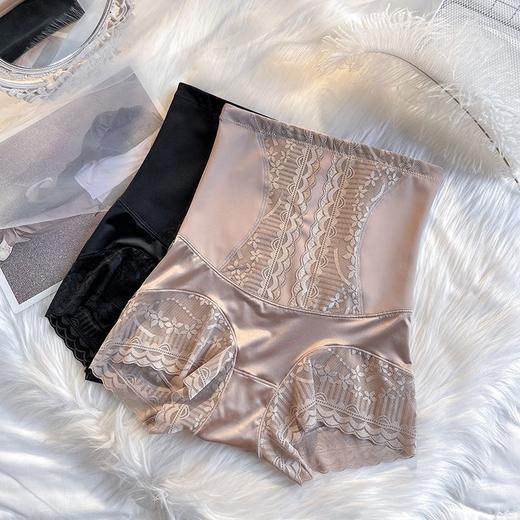 蕾丝高腰绸面收腹裤小蛮腰女士内裤提臀塑身安全裤0018/0060/8804/7838 商品图2
