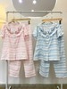 断码特价女款简韵圆领短袖长裤套装 春夏绣花荷叶边开襟睡衣家居服套装 商品缩略图2