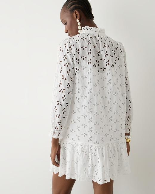 捡漏￥360！Jcrew 轻奢品牌 女士刺绣镂空连衣裙 带防滑内衬 尺码较全 商品图2