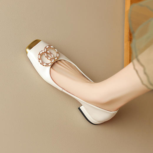 舒适百搭，新款单鞋里外全皮低跟单鞋HCY-3517 商品图11