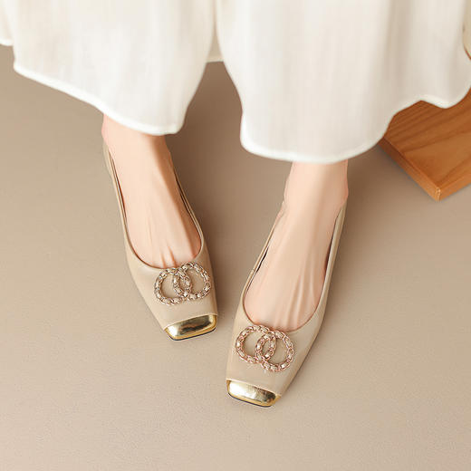 舒适百搭，新款单鞋里外全皮低跟单鞋HCY-3517 商品图4