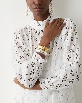 捡漏￥360！Jcrew 轻奢品牌 女士刺绣镂空连衣裙 带防滑内衬 尺码较全