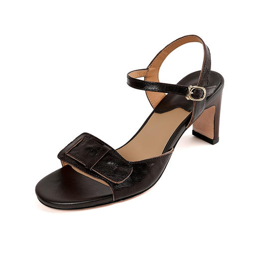 夏季新款，复古超质感进口手抓小羊皮高跟凉鞋PS1359 商品图10