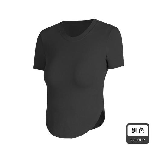 2023春夏新款瑜伽服女短袖修身亲肤健身上衣透气裸感时尚运动T恤 商品图8