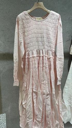 Anaak - Chitra Long Sleeves Maxi Dress - Pale Pink Jamdani -  女装  - 连身裙 - 粉色