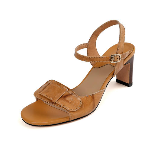 夏季新款，复古超质感进口手抓小羊皮高跟凉鞋PS1359 商品图9