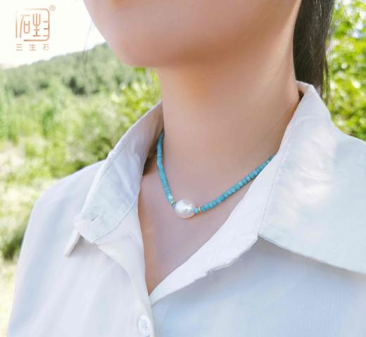 天然天河石巴洛克时尚项链 商品图2