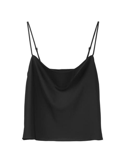 Semplicita | F29 黑色荡领吊带背心 [ 垂感面料 ] 商品图4