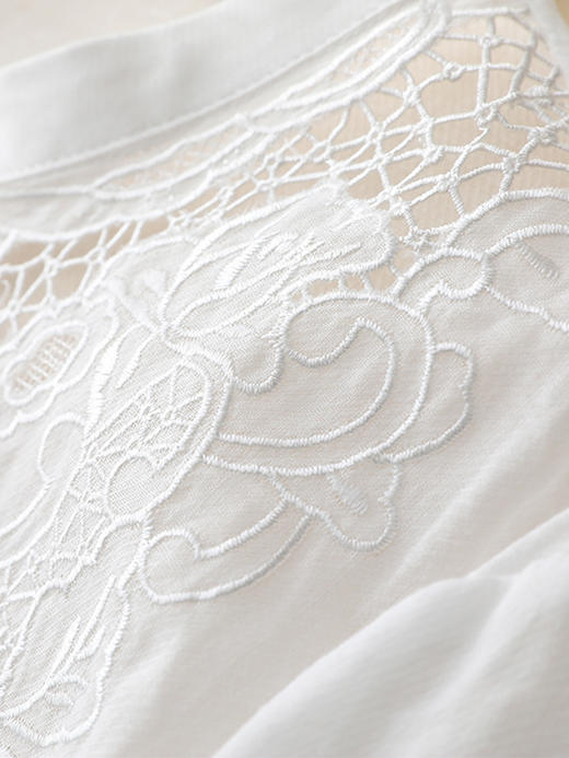 CY8519文艺棉麻女装衬衫春夏高支细麻宽松小衫镂空轻薄款清凉上衣 商品图2