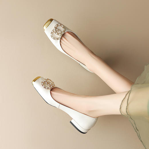 舒适百搭，新款单鞋里外全皮低跟单鞋HCY-3517 商品图9