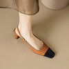 优雅小香风，拼色后空高跟方头包头凉鞋MLD-D6051 商品缩略图5