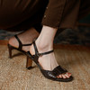 夏季新款，复古超质感进口手抓小羊皮高跟凉鞋PS1359 商品缩略图0