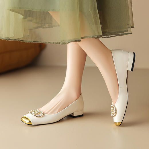 舒适百搭，新款单鞋里外全皮低跟单鞋HCY-3517 商品图7