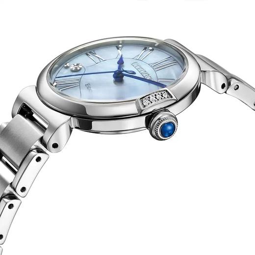 西铁城/CITIZEN小铃花贝母盘光动能花语风吟钢带时尚女表EM1060-87N 商品图5