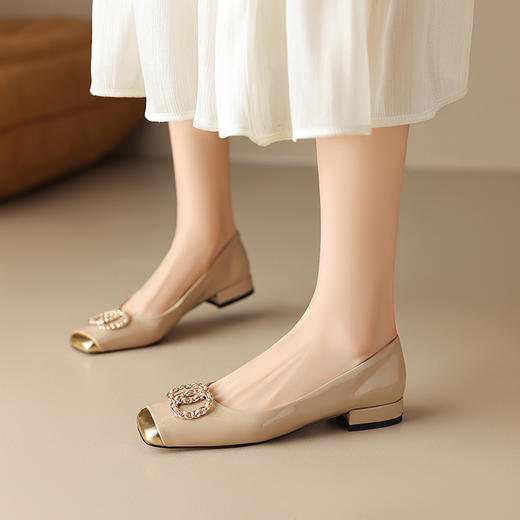 舒适百搭，新款单鞋里外全皮低跟单鞋HCY-3517 商品图0