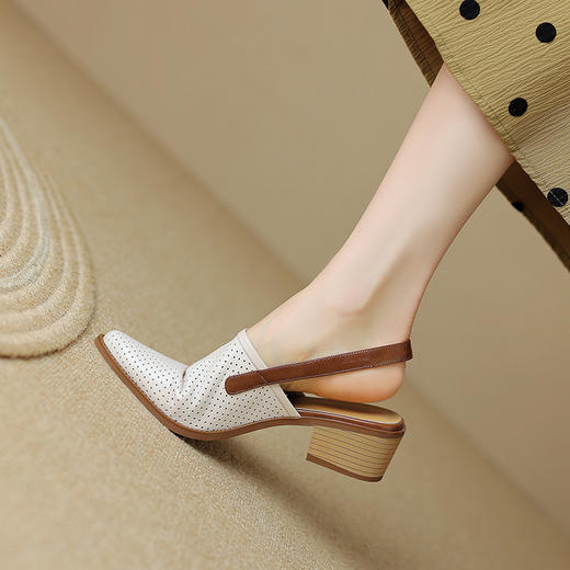 夏季新款，粗跟复古包头凉鞋LD-6344 商品图1