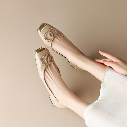 舒适百搭，新款单鞋里外全皮低跟单鞋HCY-3517 商品图5