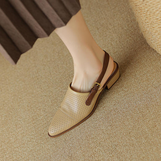 夏季新款，粗跟复古包头凉鞋LD-6344 商品图7