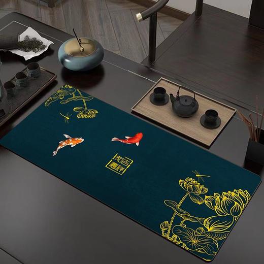 新中式吸水茶巾茶席桌布茶杯茶桌垫桌旗隔热垫长条茶几布茶具桌垫 商品图9