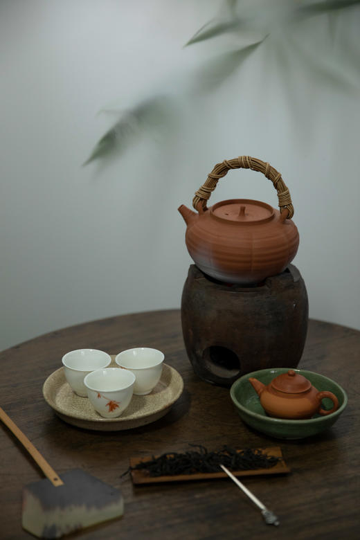 潮州红泥刷浆手拉壶 砂铫 商品图1