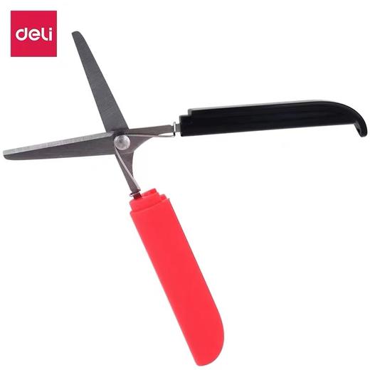 得力0600 折叠剪刀 便携式剪刀 安全手工剪刀 学生办公剪子 商品图4