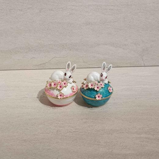 D-JH-AB2005 花池水钻兔 珐琅首饰盒 商品图0