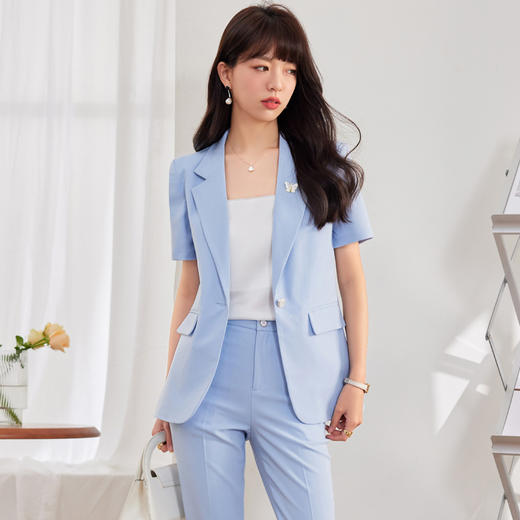 黑色西服外套职业女装，夏季新款短袖工作服套装XZ-KL860-833-971 商品图4