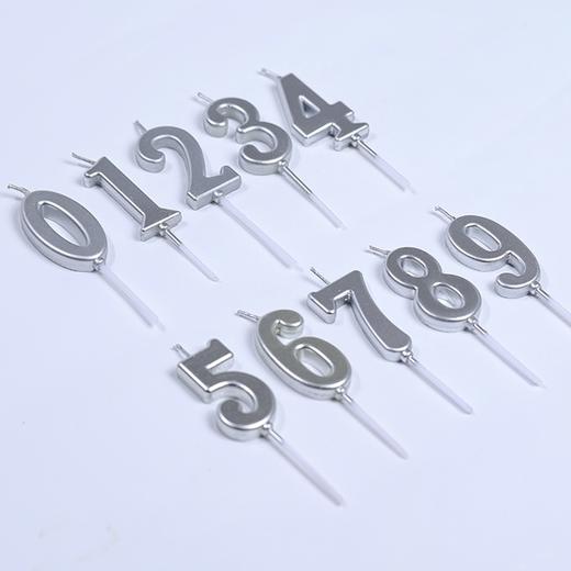 银色数字蜡烛（备注数字） 商品图0