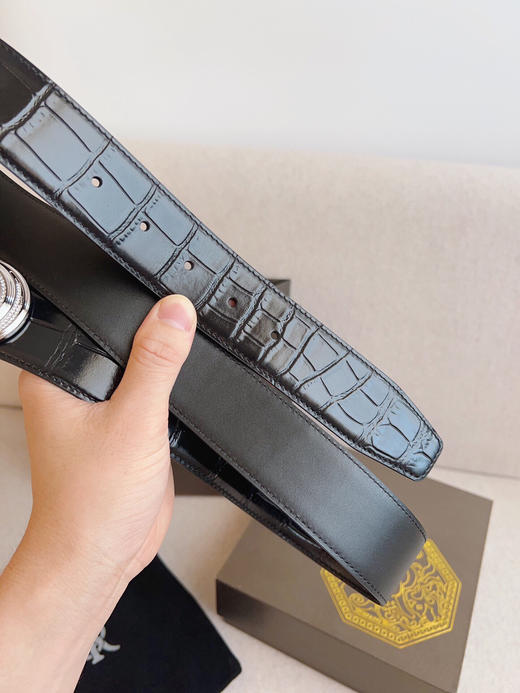 夏季特惠💰430 史蒂芬男士腰带 鳄鱼纹头层牛皮搭配精品五金 带身宽度3.8cm 商品图8