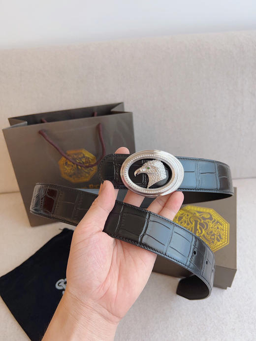 夏季特惠💰430 史蒂芬男士腰带 鳄鱼纹头层牛皮搭配精品五金 带身宽度3.8cm 商品图1