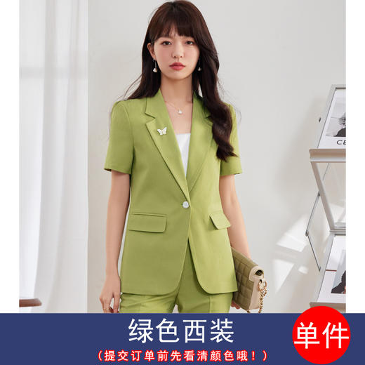 黑色西服外套职业女装，夏季新款短袖工作服套装XZ-KL860-833-971 商品图6