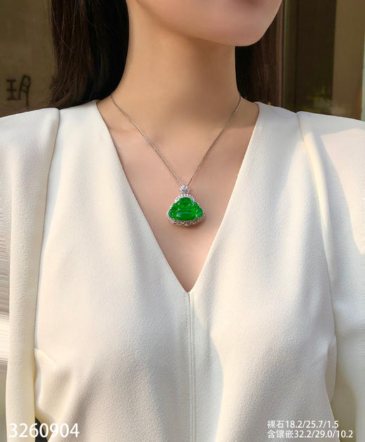 3260904，老坑高冰帝王绿佛公吊坠。具体价格微信咨询 商品图4