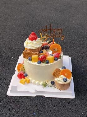 黑巢-水果蛋糕+纸杯