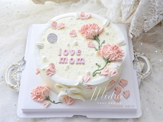 2023感恩母亲节 | 康乃馨韩式裱花love mom 送给最爱的妈妈 动物淡奶油蛋糕 商品图2