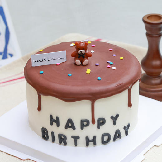 小熊生日祝福蛋糕（提前一天预定） 商品图0