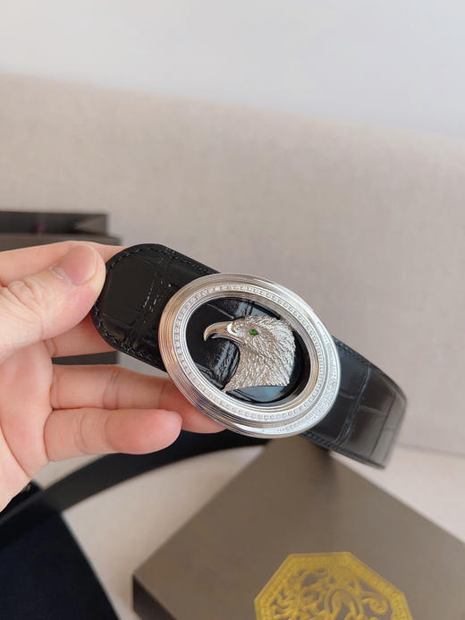 夏季特惠💰430 史蒂芬男士腰带 鳄鱼纹头层牛皮搭配精品五金 带身宽度3.8cm 商品图3