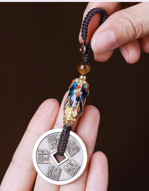 铜钱挂件，纯铜吊坠，钥匙挂件 商品图4