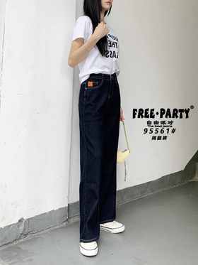女牛仔直筒裤95561