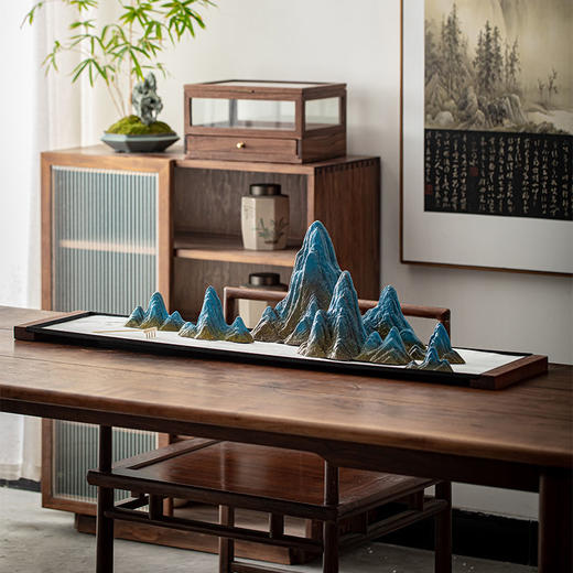 中式创意沙盘枯山水假山造景禅意摆件客厅玄关茶室桌面鱼缸装饰品 商品图1