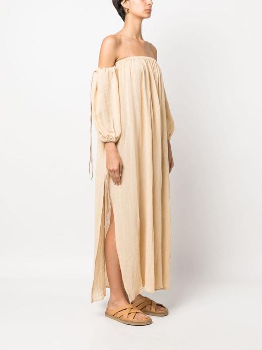 Caravana - Kikab Long Cotton Dress - Almond Milk -  女装  - 连身裙 - 白色 商品图1