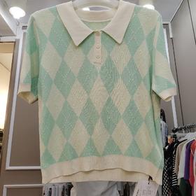 毛织短袖上衣6279